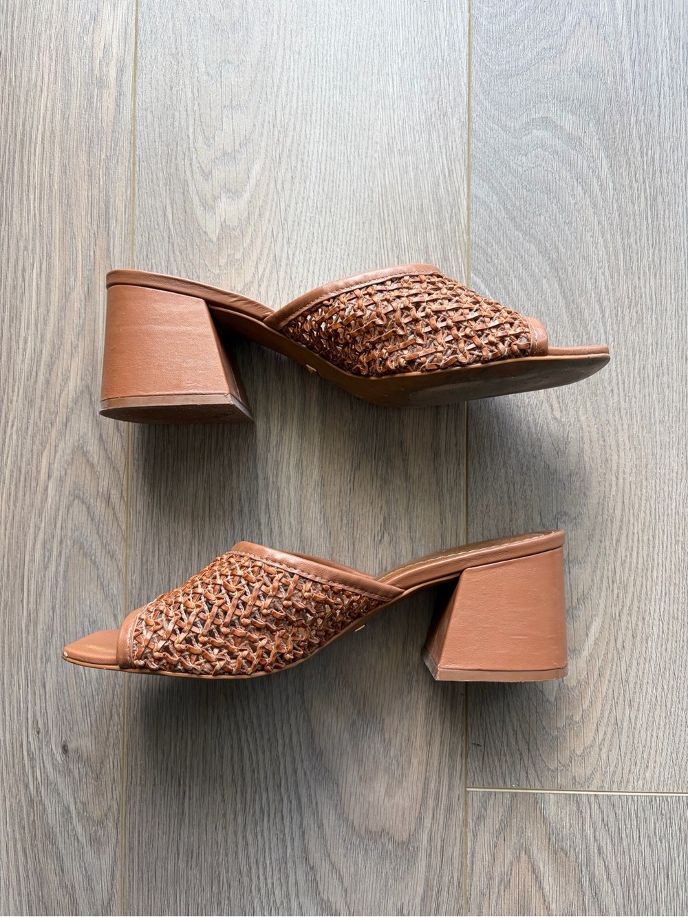 🤎✨ L'Intervalle Brown Woven Slide Mule Heels - Women's Size 9 ✨🤎 - Picture 12 of 15